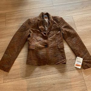 Zara Talla faux leather jacket size S beautiful.